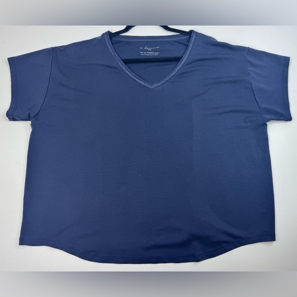 a domani sleep Breezy Short Sleeve Pajama Woven V Neck T Shirt Size XXL - Picture 12 of 13